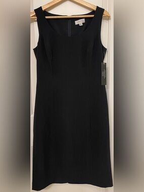 Tahari ASL Black Strapless Sheath Dress